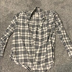 black and white flannel